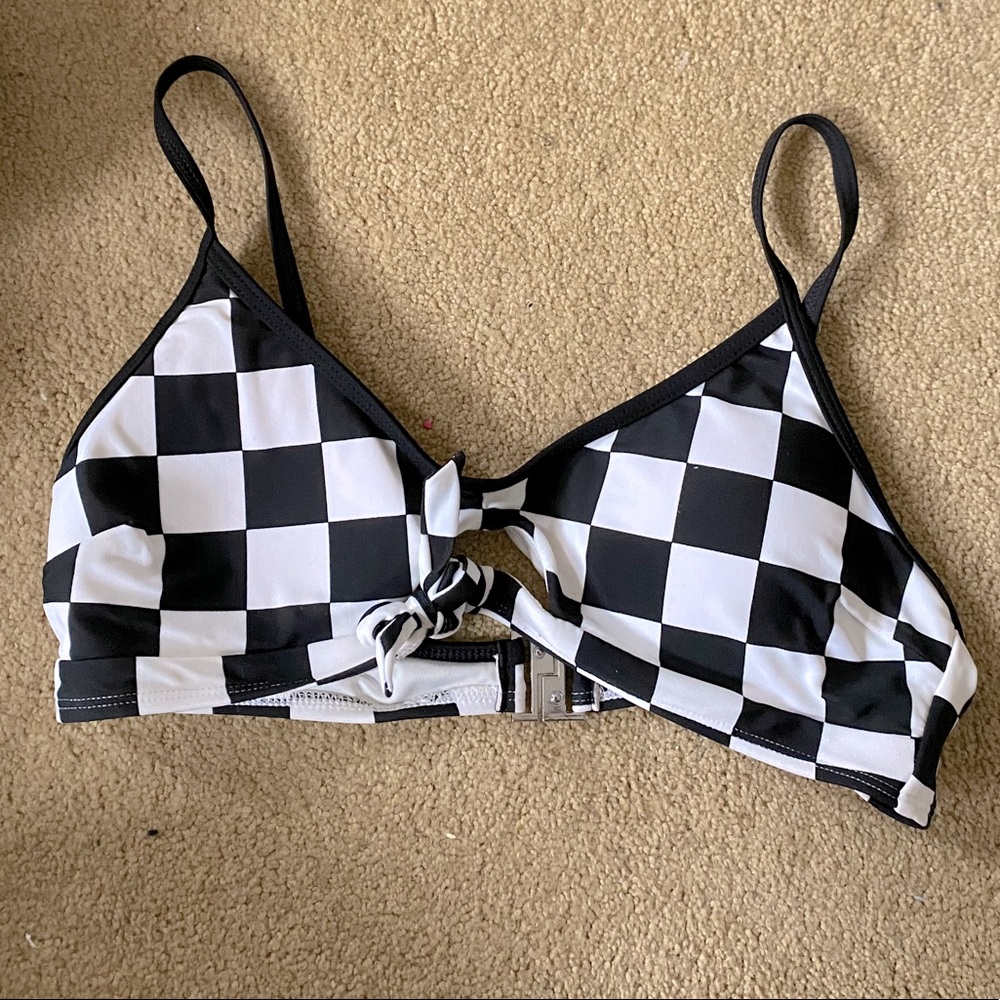 Checkered bikini top